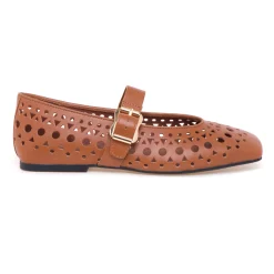 Ballerina ASH Brook in pelle laserata con cinturino regolabile
