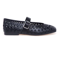 Ballerina ASH Brook in pelle laserata con cinturino regolabile