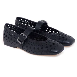 Ballerina ASH Brook in pelle laserata con cinturino regolabile