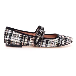 Ballerina Bibi Lou in tweed con cinturino