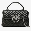 Borsa a mano Pinko Mini Lady Love Bag Puff Chevron in pelle
