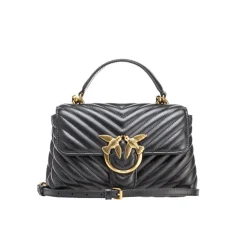 Borsa a mano Pinko Mini Lady Love Bag Puff Chevron in pelle