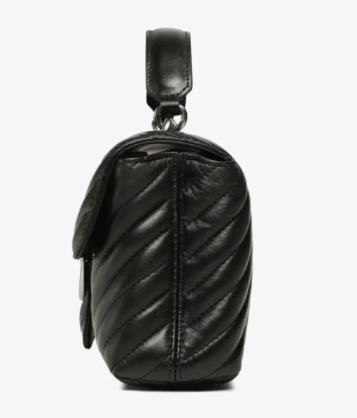 Borsa a mano Pinko Mini Lady Love Bag Puff Chevron in pelle