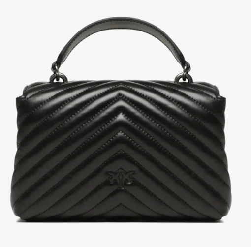 Borsa a mano Pinko Mini Lady Love Bag Puff Chevron in pelle