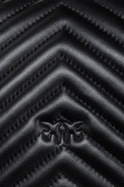 Borsa a mano Pinko Mini Lady Love Bag Puff Chevron in pelle