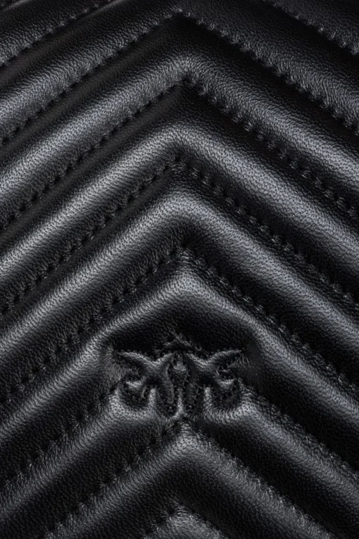 Borsa a mano Pinko Mini Lady Love Bag Puff Chevron in pelle
