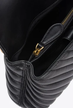 Borsa a mano Pinko Mini Lady Love Bag Puff Chevron in pelle