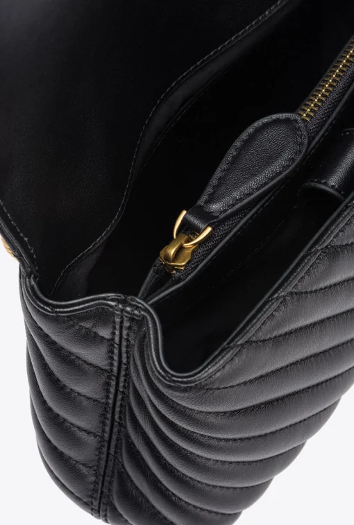 Borsa a mano Pinko Mini Lady Love Bag Puff Chevron in pelle