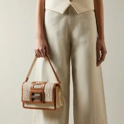 Borsa a tracolla Hogan H-bag in rafia