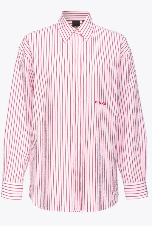 Camicia seersucker Pinko a righe