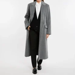 Cappotto lungo doppio petto Kaos Jeans in misto viscosa