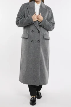 Cappotto lungo doppio petto Kaos Jeans in misto viscosa