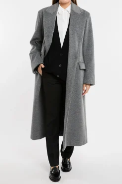 Cappotto lungo doppio petto Kaos Jeans in misto viscosa