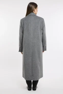 Cappotto lungo doppio petto Kaos Jeans in misto viscosa