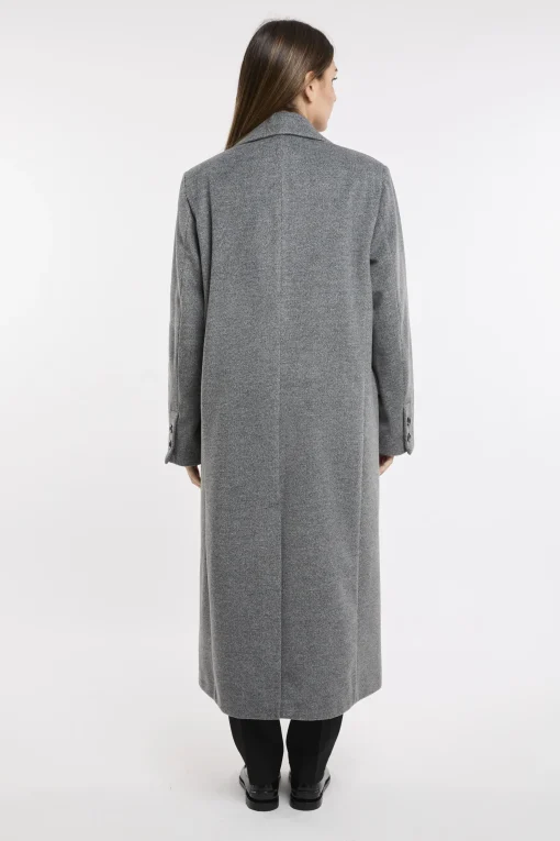 Cappotto lungo doppio petto Kaos Jeans in misto viscosa