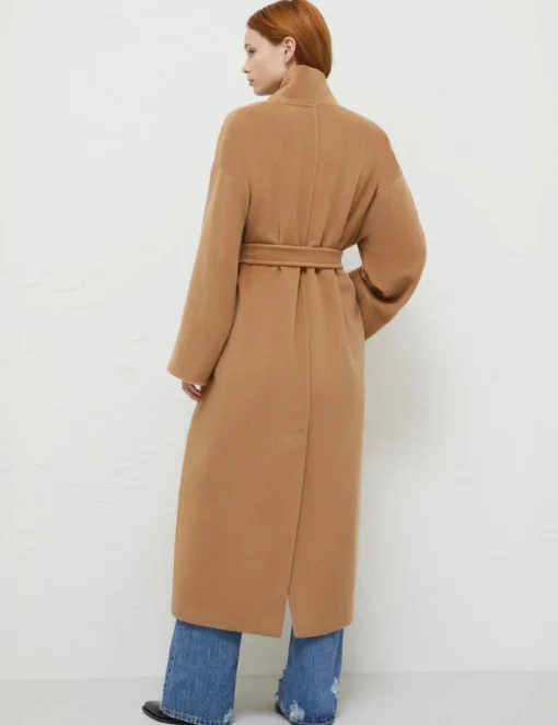 Cappotto Marella in pura lana con cintura