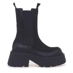 Chelsea boot Vic Matie in camoscio ingrassato con maxi platform