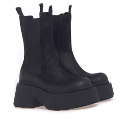 Chelsea boot Vic Matie in camoscio ingrassato con maxi platform