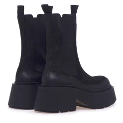 Chelsea boot Vic Matie in camoscio ingrassato con maxi platform