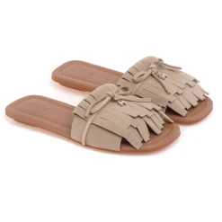 Ciabatta Hogan H685 in camoscio con frange