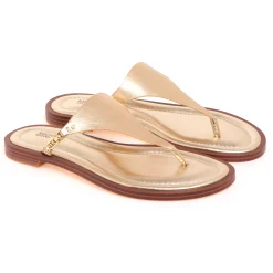 Ciabatta infradito Michael Kors "Daniella Flat" in pelle laminata