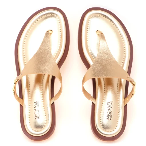 Ciabatta infradito Michael Kors "Daniella Flat" in pelle laminata