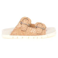 Ciabatta Pons Quintana in pelle intrecciata con doppia fascia