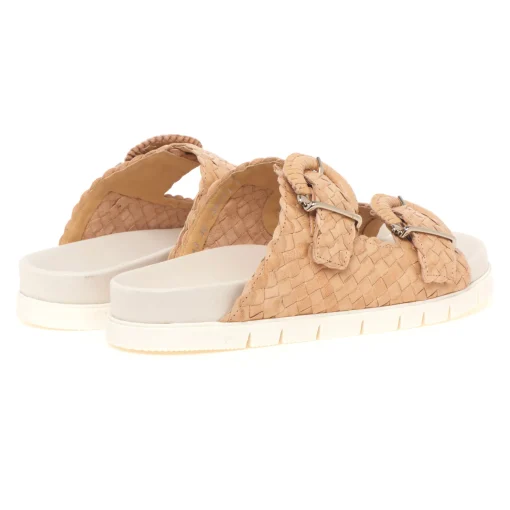Ciabatta Pons Quintana in pelle intrecciata con doppia fascia