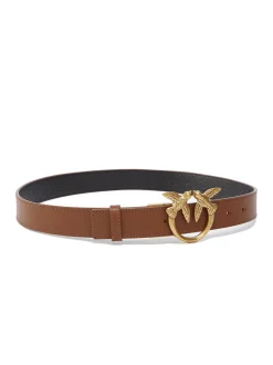 Cintura double-face Pinko in pelle con fibbia Love Birds 3 cm