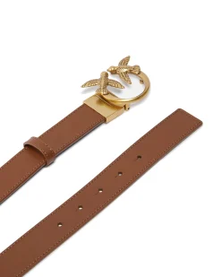 Cintura double-face Pinko in pelle con fibbia Love Birds 3 cm
