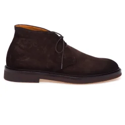 Desert boot Officine Creative "Dude Flexi" in camoscio con suola in lattice