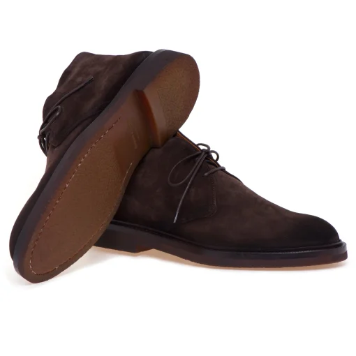 Desert boot Officine Creative "Dude Flexi" in camoscio con suola in lattice