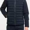 Giubbino People Of Shibuya in nylon soft touch con piumino davanti BLU