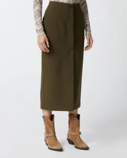 Gonna longuette Pinko in tessuto stretch fluido