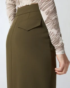 Gonna longuette Pinko in tessuto stretch fluido