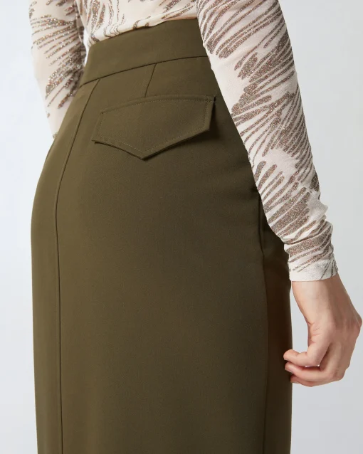 Gonna longuette Pinko in tessuto stretch fluido