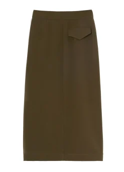 Gonna longuette Pinko in tessuto stretch fluido
