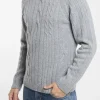 Maglia girocollo Daniele Fiesoli in lana merino con trecce