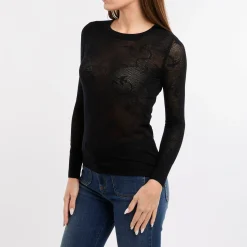Maglia Pinko in rete semitrasparente con loghi