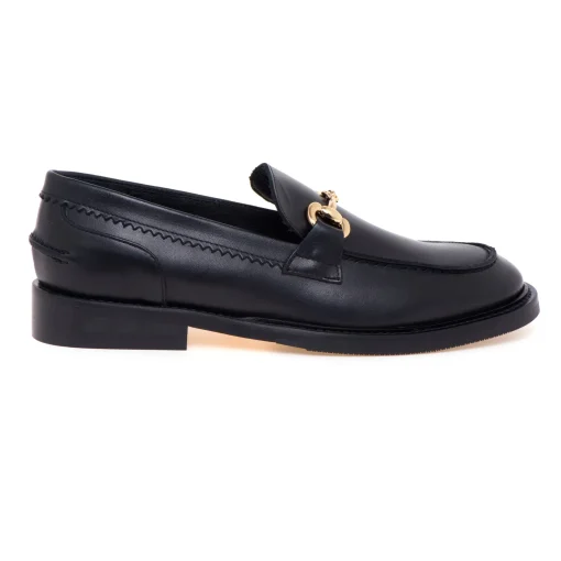 Mocassino Anna F. in pelle con morsetto
