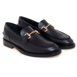 Mocassino Anna F. in pelle con morsetto