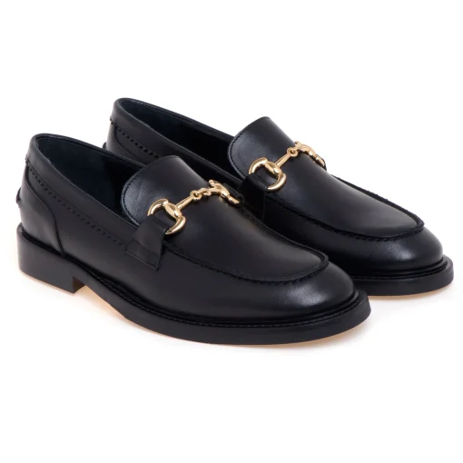 Mocassino Anna F. in pelle con morsetto