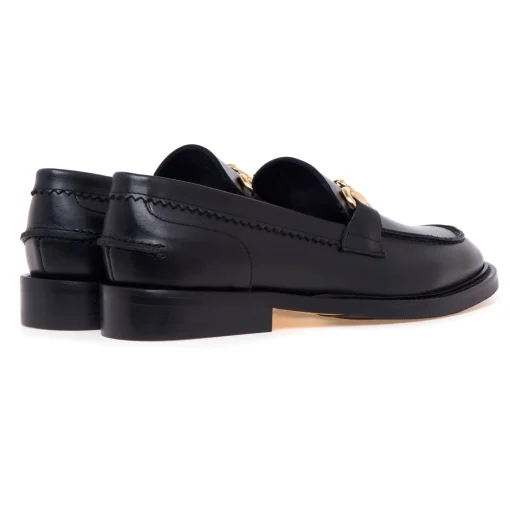 Mocassino Anna F. in pelle con morsetto