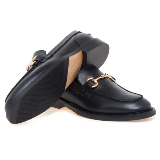 Mocassino Anna F. in pelle con morsetto