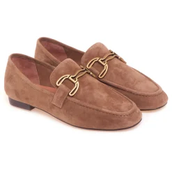 Mocassino Bibi Lou in camoscio con morsetto in metallo