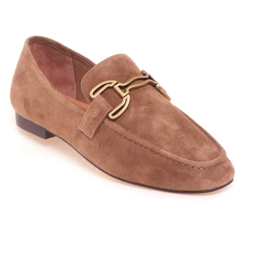 Mocassino Bibi Lou in camoscio con morsetto in metallo