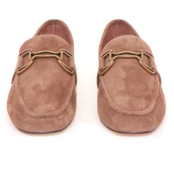 Mocassino Bibi Lou in camoscio con morsetto in metallo