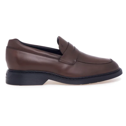 Mocassino Hogan H576 in pelle anticata