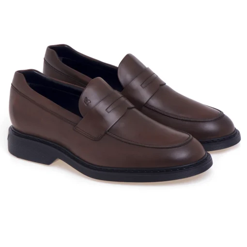 Mocassino Hogan H576 in pelle anticata