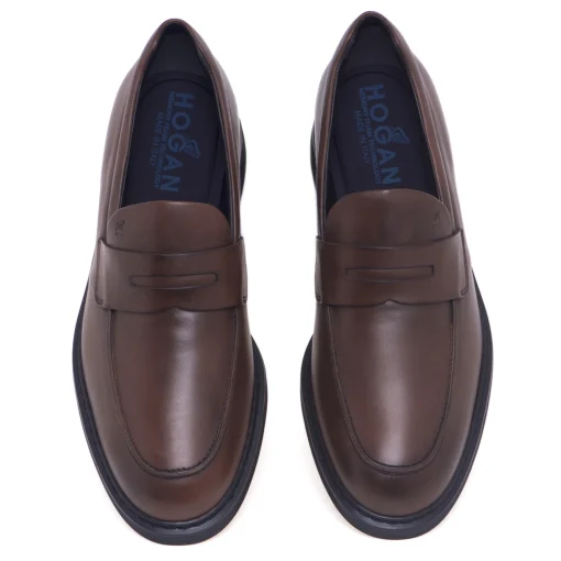 Mocassino Hogan H576 in pelle anticata